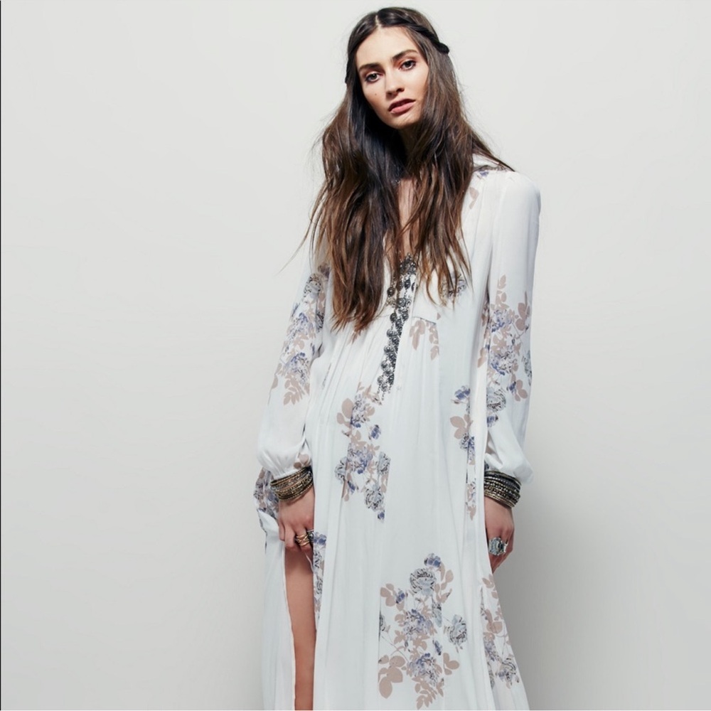 Free People Rosemary Long Sleeve Maxi Dress Medium - Picture 3 of 11